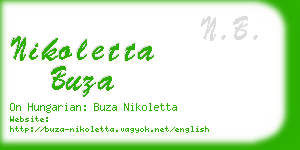 nikoletta buza business card